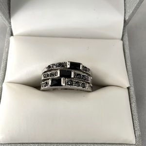 Black gem ring size 7